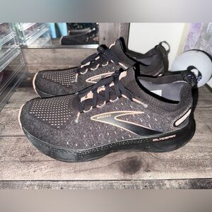 Brooks Black and Peach Athletic Shoes